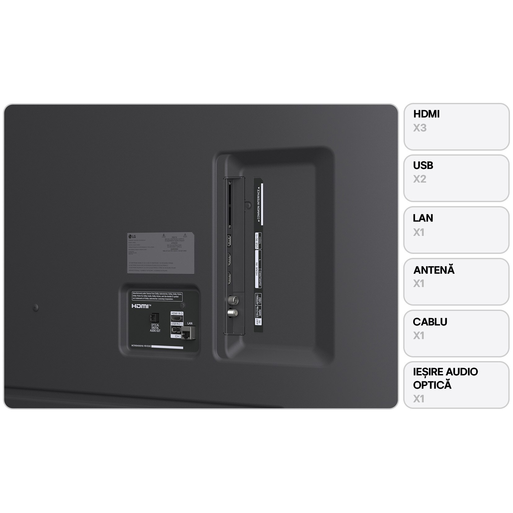 Televizor LG NanoCell 75NANO80A3B, 189 cm, Smart, 4K Ultra HD, Clasa F (Model 2025)
