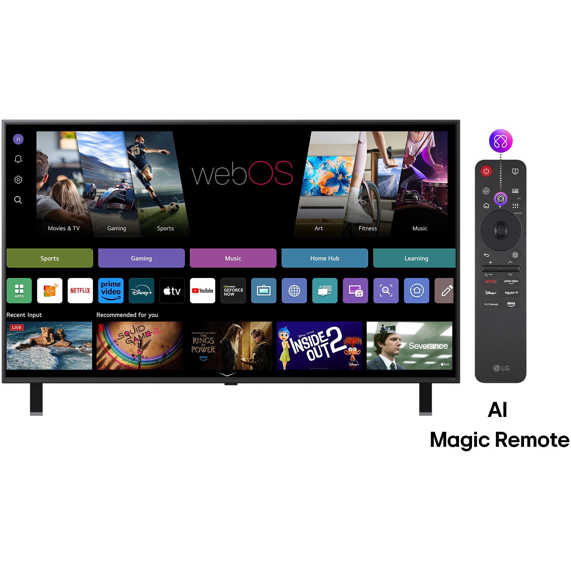 Televizor LG QNED evo 55QNED85A3C, 139 cm, Smart, 4K Ultra HD, 100 Hz, Clasa E (Model 2025)