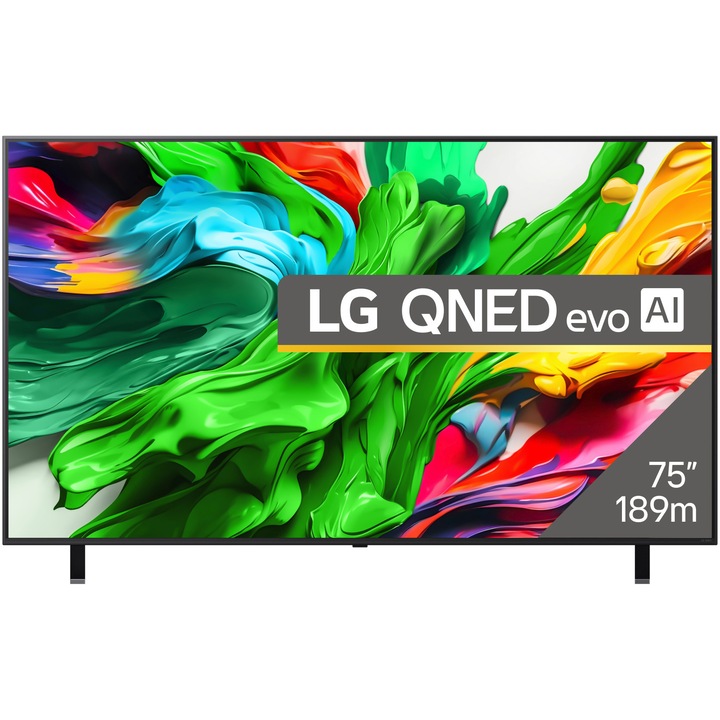 Телевизор LG QNED evo 75QNED85A3C, 75" (189 см), Smart, 4K Ultra HD, 100 Hz, Клас D (Модел 2025)