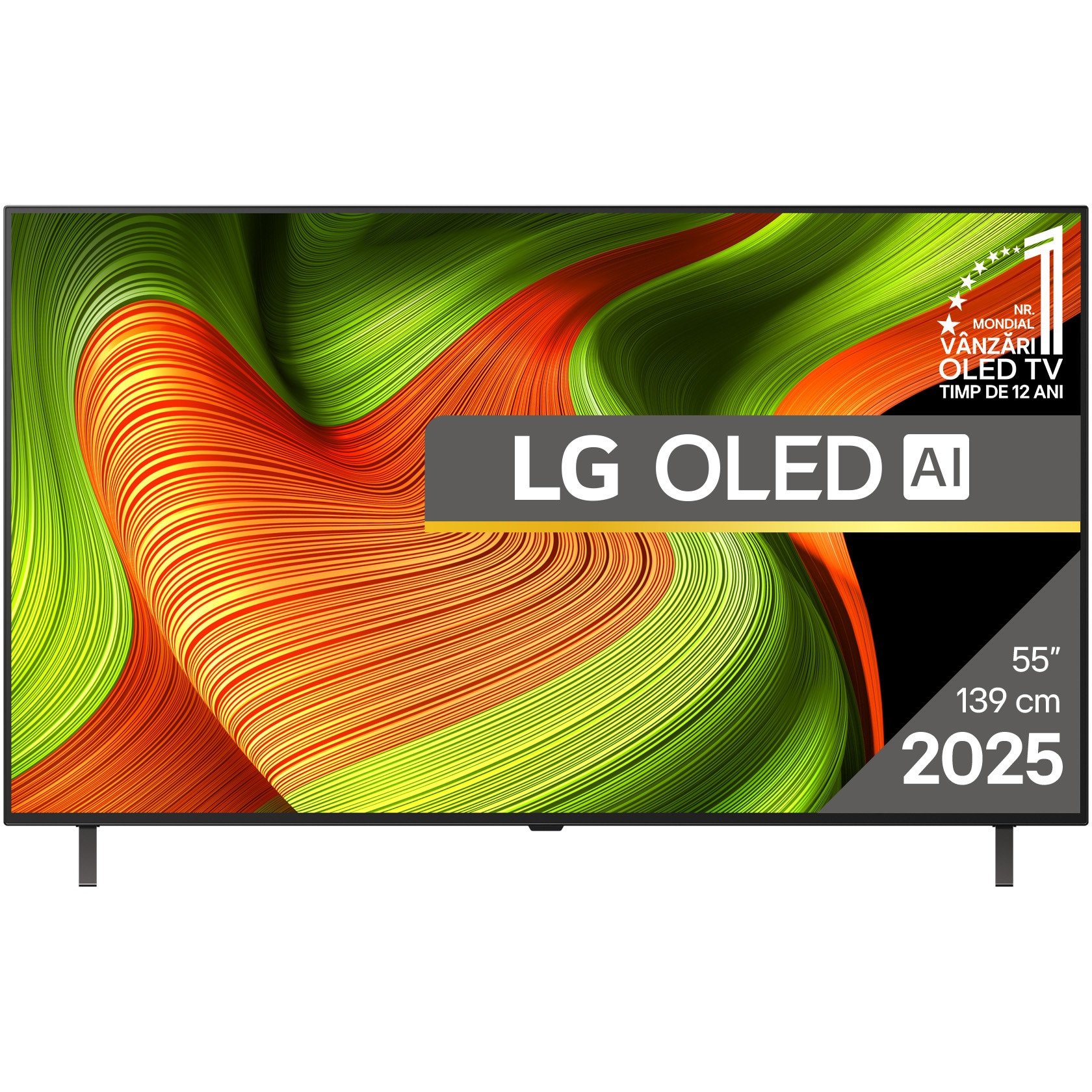 Televizor LG OLED 55B53LA, 139 cm, Smart, 4K Ultra HD, 100 Hz, Clasa F (Model 2025)