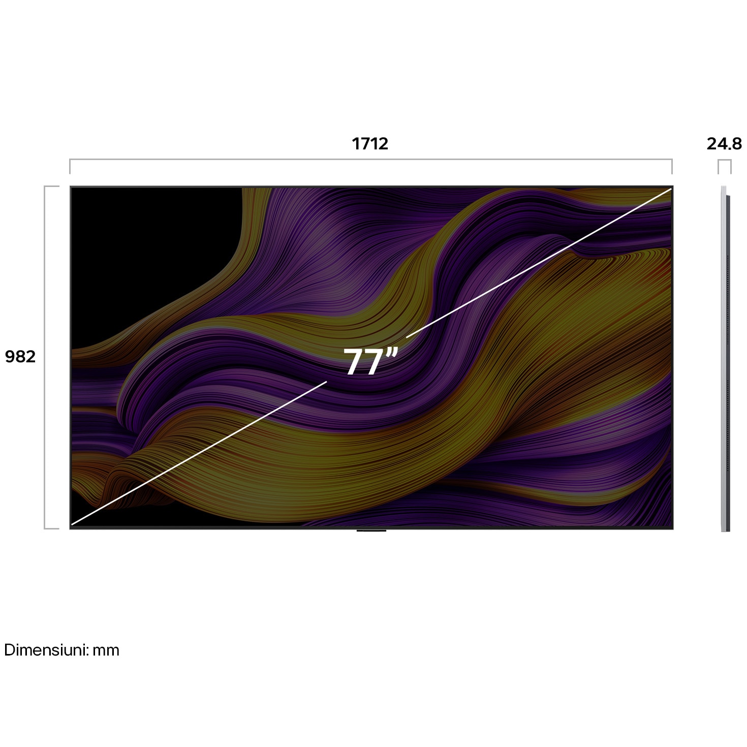 Televizor LG OLED evo 77G51LW, 195 cm, Smart, 4K Ultra HD, 100 Hz, Clasa E (Model 2025)