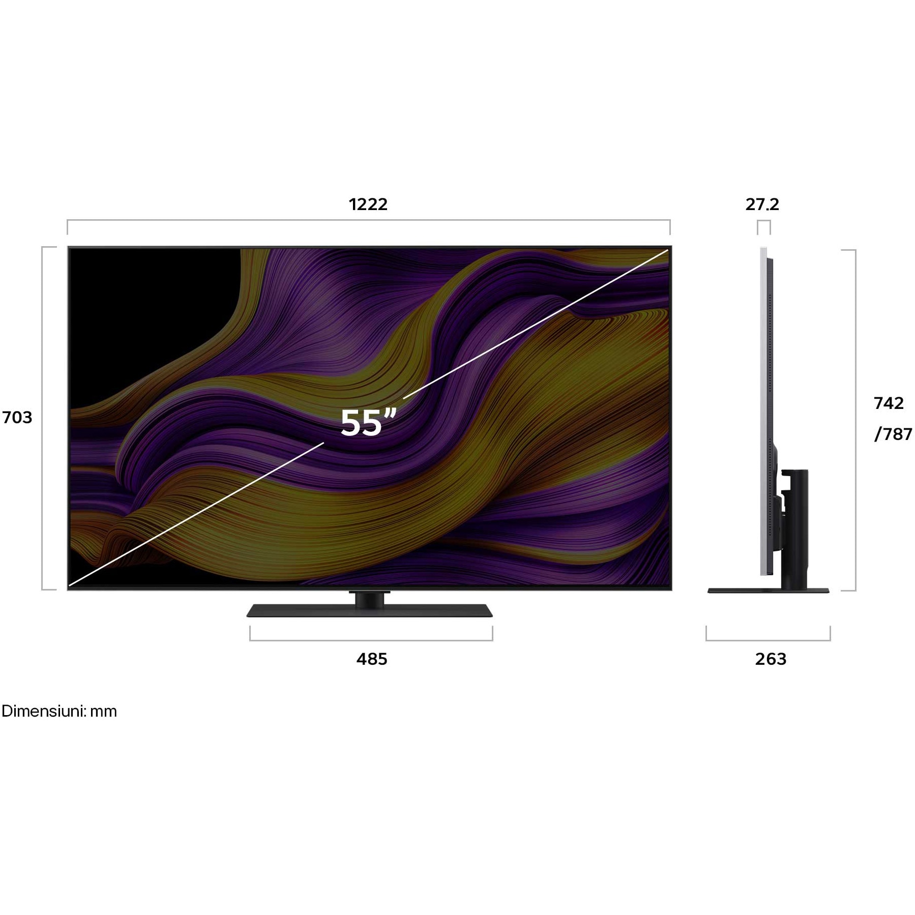 Televizor LG OLED evo 55G53LS, 139 cm, Smart, 4K Ultra HD, 100 Hz, Clasa E (Model 2025)