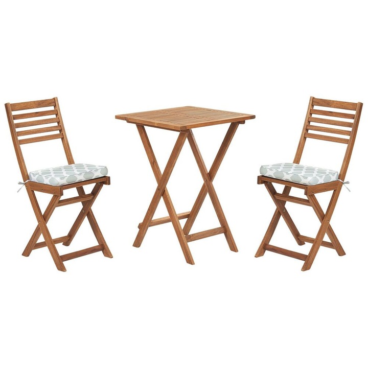Set mobilier de gradina cu perne Fiji Lemn Verde menta
