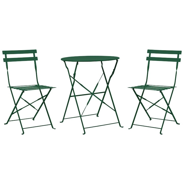 Set mobilier de gradina Fiori Metal Verde inchis Verde