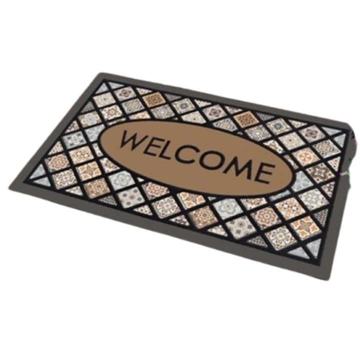 Bejárati szőnyeg, Gumi+Textil, 45x75 cm