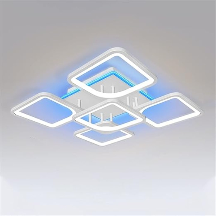 Lustra LED JIJU® RGB cu Telecomanda wifi 2.4G cu lumina/rece/calda/neutra intensitate reglabila