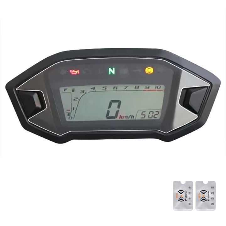 Folie Protectie Display Ecran Bord HONDA CB300F/CB 300, CBR 500R 500F 500X R/F/X, 2 Protectii Rfid, UnderShop®
