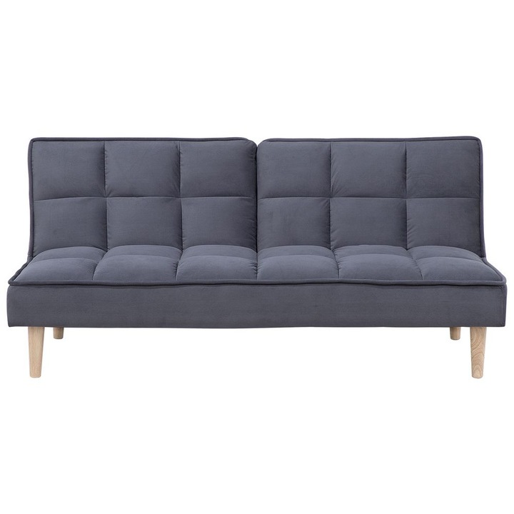 Canapea extensibila moderna din tesatura gri inchis Siljan