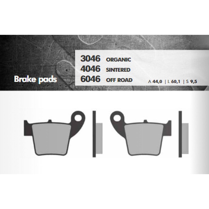 Накладки за спирачки Brenta, метални, офроуд, златни, за Honda CR/CRF, комплект