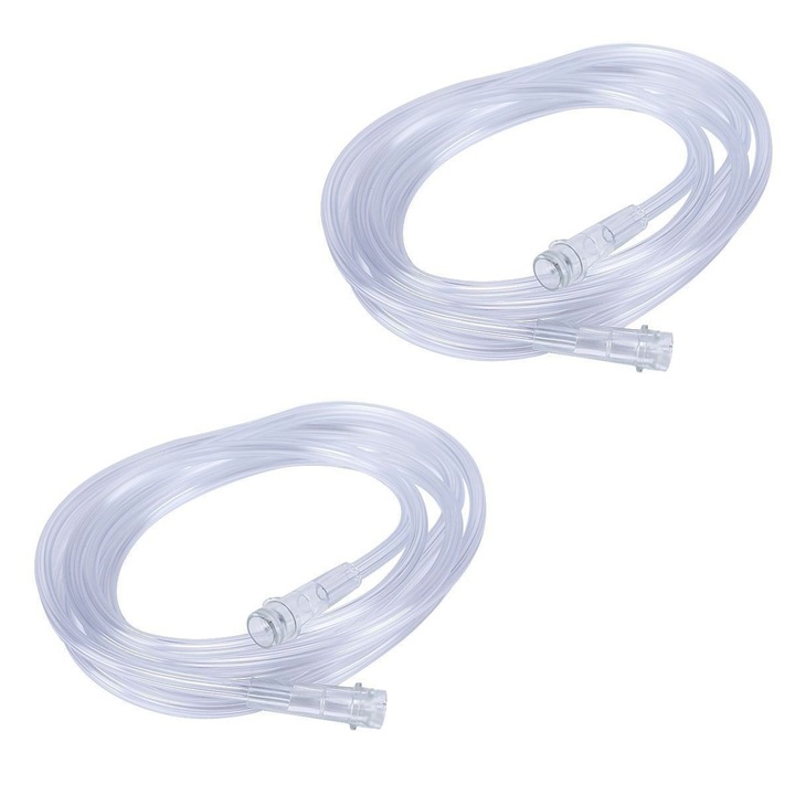 Tuburi de oxigen Enforose, set 2 buc, 2m, materiale de calitate, conectori pivotanti, transparente