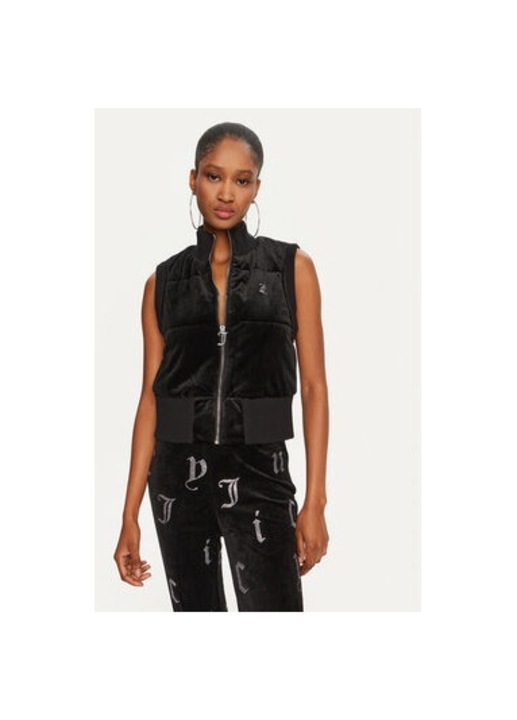 Vesta dama, Juicy Couture, 304461460, Poliester, 2XS INTL, Negru