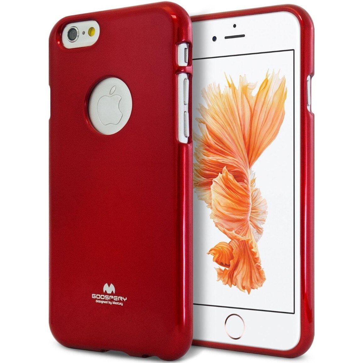 Husa silicon Jelly Mercury Goospery iPhone 6/6S, rosu