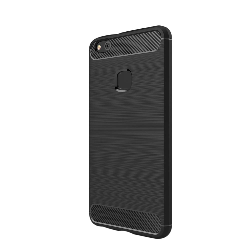 Husa Huawei P10 Lite, Aspect Brushed, Culoare Negru,TPU