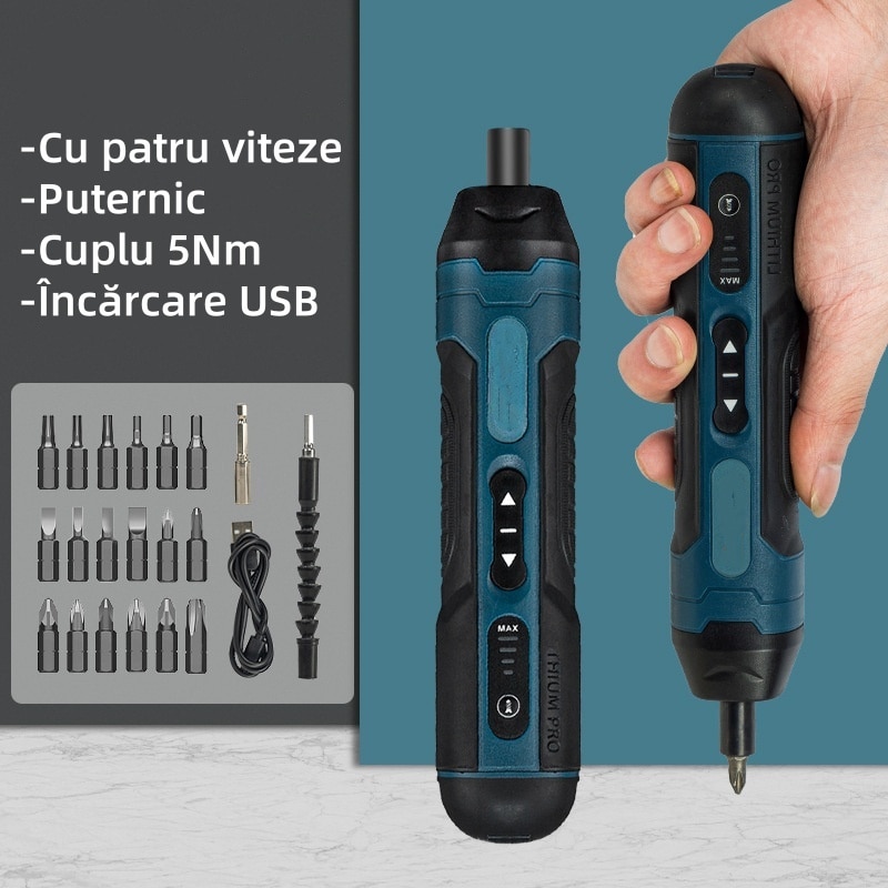 unico 200×140 ラグ Set de surubelnite electrice, 20 in 1, 200 RPM, 4 reglaje de