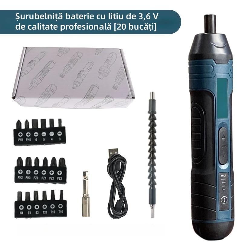 unico 200×140 ラグ Set de surubelnite electrice, 20 in 1, 200 RPM, 4 reglaje de