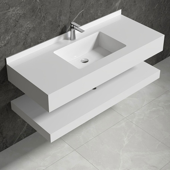 Mobilier baie compozit alb 120 cm