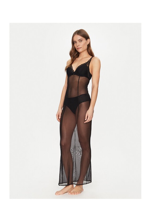 Дамско кожено палто, Hunkemoller, 305241887, Полиамид, Черно, Черен