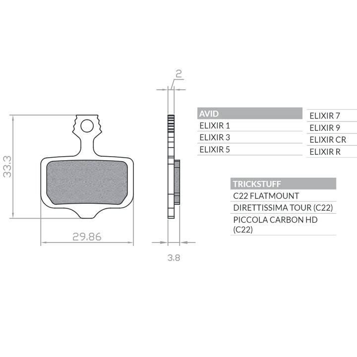 Накладки за спирачки Brenta, синтеровани метални, за MTB/шосе/електрически, комплект, BR420