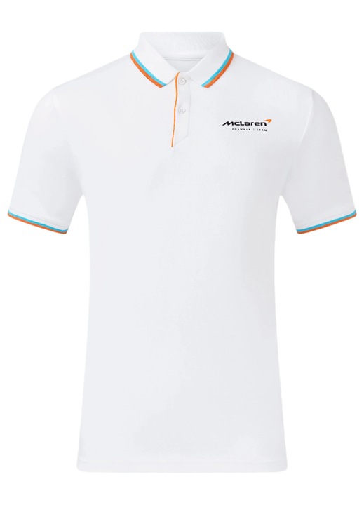 Tricou polo McLaren F1 Core Essentials 2025, Barbati, Alb, Alb