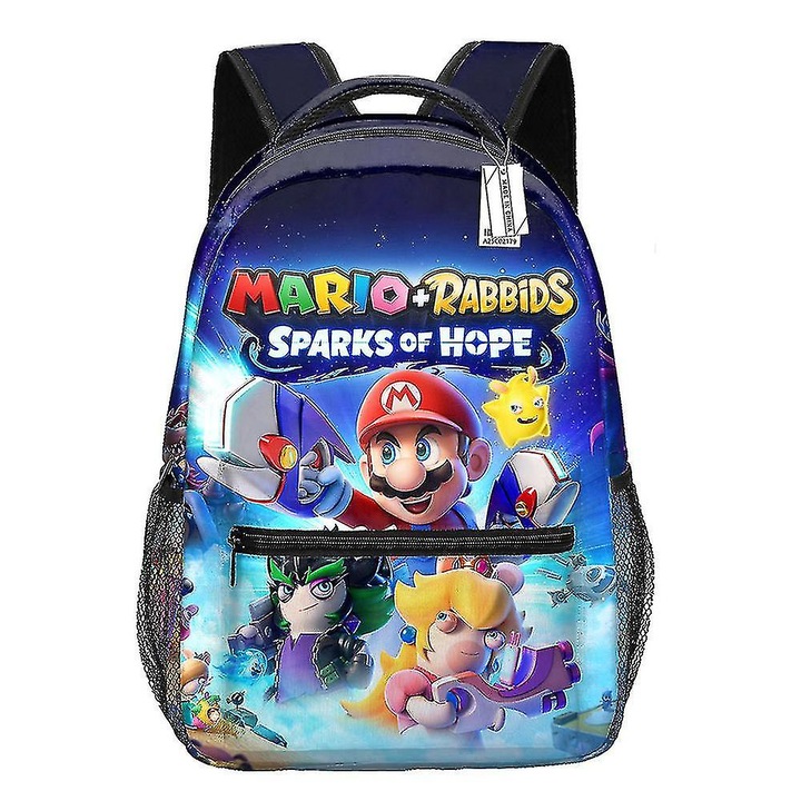 Rucsac copii Super Mario 3D, 42x15x30cm, multicolor, set cu 1 rucsac