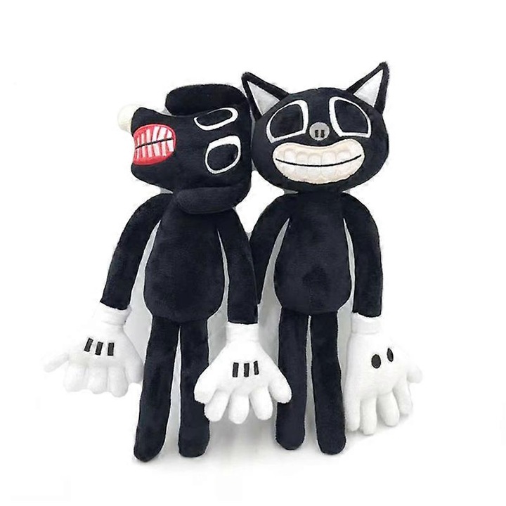 Set 2 piese Papusi Siren Head Cat Negru 30cm