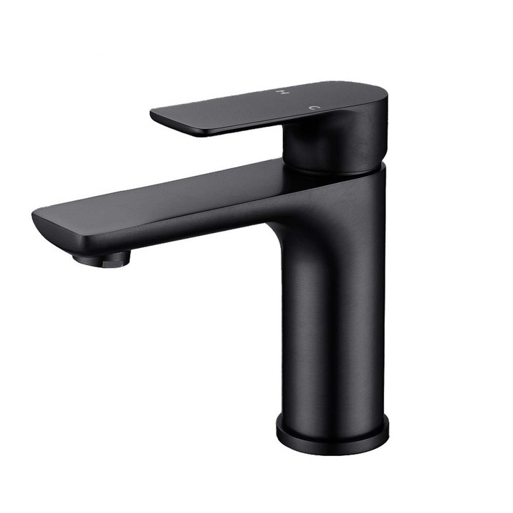 Modern csaptelep, elegáns design, krómozott, víztakarékos, fekete, fürdőszobába