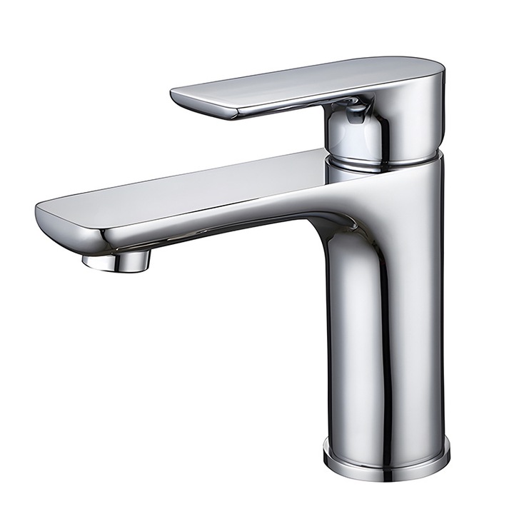 Bronzozott rozsdamentes acél fürdőszobai mosdó, kerámia csapteleppel, egylyukú kialakítású, 15.8x14.5x12cm