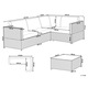 Lounge szett Avola Szintetikus rattan Törtfehér Bal oldali