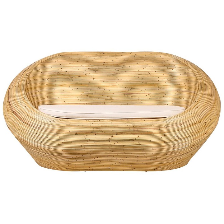 Kétszemélyes kanapé Rattan Természetes Maiori
