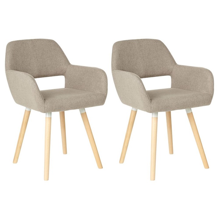 Set de 2 scaune dining Chicago Taupe