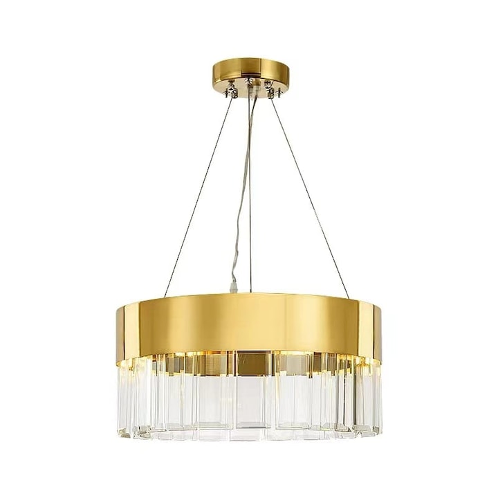 Candelabru 60cm, 45 cristale, mosiac polerate, sticla cristal K9, 600mm, auriu