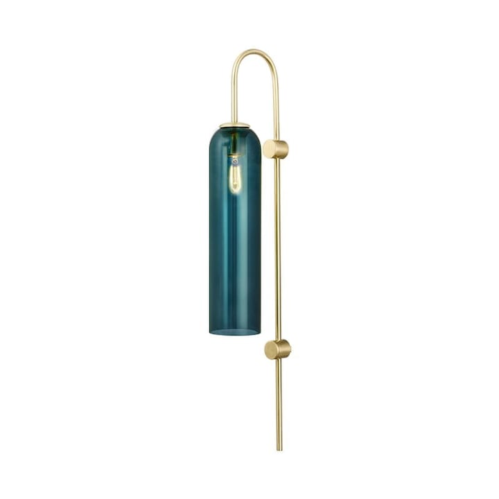 Corp de iluminat decorativ 78cm, Simig Lighting, metal, verde/auriu, 100x780x200