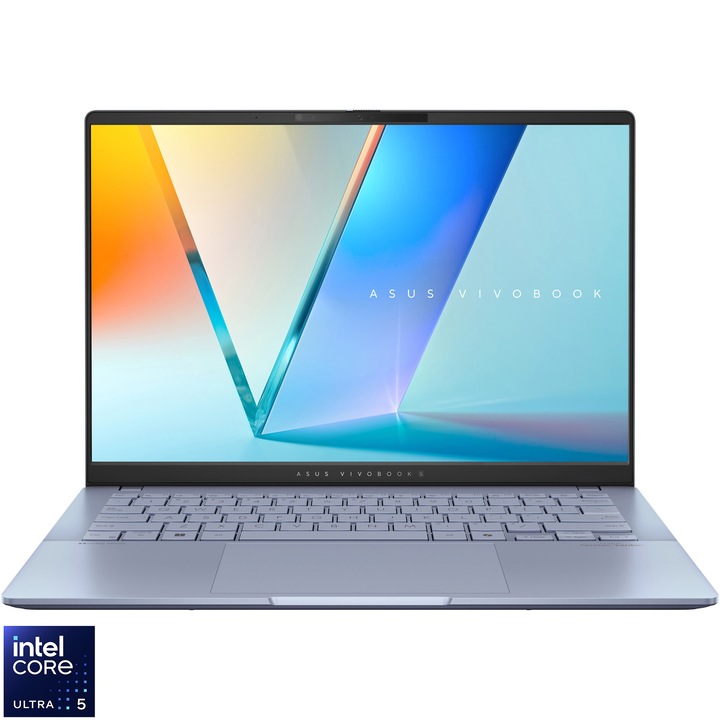 ASUS Vivobook S14 S5406SA laptop, 14", WUXGA, OLED, Intel® Core™ Ultra 5 226V, 6GB LPDDR5X RAM, 512GB SSD, Intel® Arc™ Graphics, NoOS, Nemzetközi angol billentyűzet, Kék