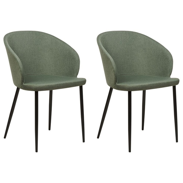 Set de 2 scaune dining Mason Verde inchis