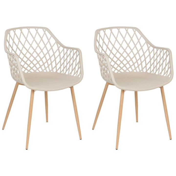 Set de 2 scaune dining Nashua Bej