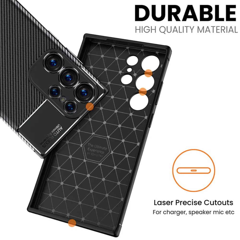 Husa pentru Samsung Galaxy S25 Ultra - Techsuit CarbonFiber - Black