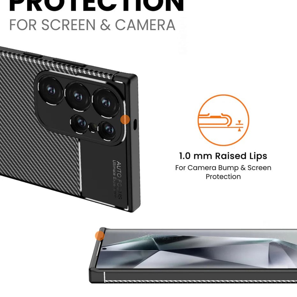 Husa pentru Samsung Galaxy S25 Ultra - Techsuit CarbonFiber - Black