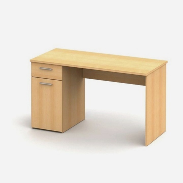 Egon bükk íróasztal 137x60cm 1 fiókos 1 ajtós polcos asztal