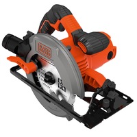 Fierastrau circular, Black & Decker, CS1550K-QS, 1500 W, 66 mm, in carcasa, Portocaliu/Negru