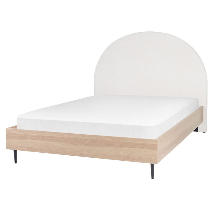 Pat cu lamele Millay 140 x 200 cm Alb-murdar