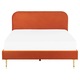 Pat cu lamele Catifea Flayat 160 x 200 cm Portocaliu
