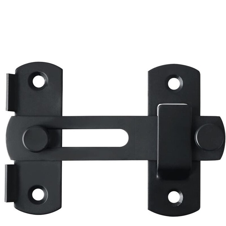 Broasca pentru usa glisanta, finisaj negru mat, inox, 10x7x2cm, cu suruburi