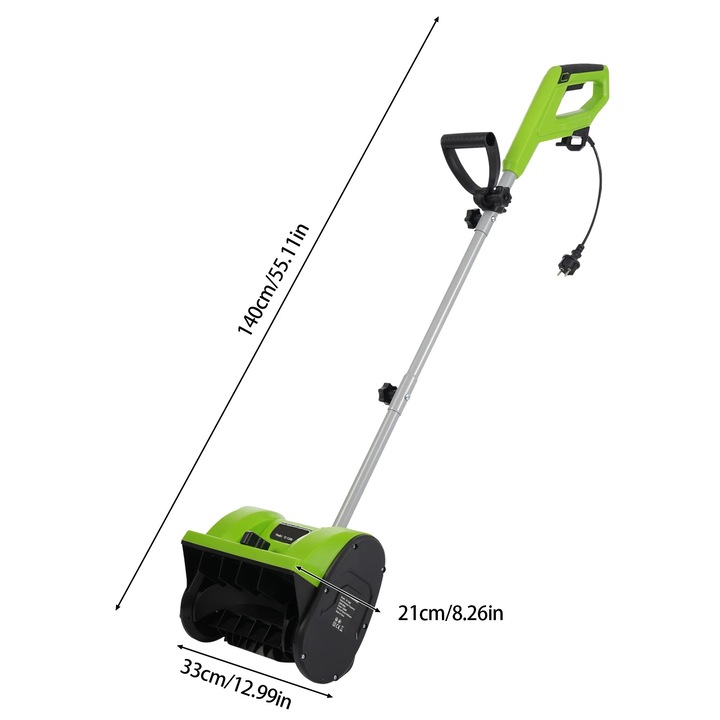 Suflanta de zapada electrica, eficienta ridicata, design usor, 30cm latime, 33x21x140cm