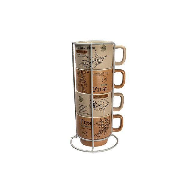 Set 4 cesti COFFIE, Nobila Casa, 210 ml - eMAG.ro