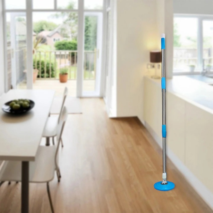 Maner mop inlocuire, albastru, 125x16.5cm, metal-plastic