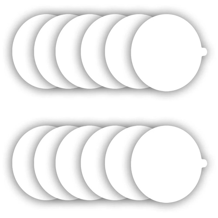 Placi adezive pentru capcane dome ZYBLSSBB LSM2xh8810-BCS0012287, diametru 7,1 in (18 cm), foarte aderente, alb, 12 buc