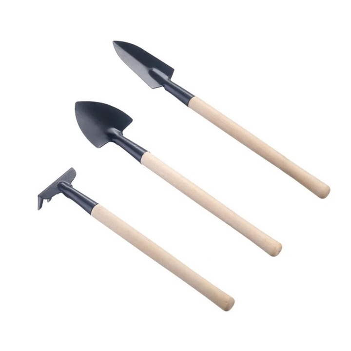 Set lopeti metalice pentru gradina YANYXR, 3 piese, multicolor, 18.5x3.5cm/14x4cm/17x5.5cm