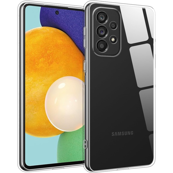 Mat-Tech védőtok kompatibilis a Samsung Galaxy A52 5G / A52 4G / A52S 5G készülékkel, ütésálló, 2MM, kameravédelem, precíz kivágások, ütésállóság, megemelt élek a képernyő védelméért, átlátszó