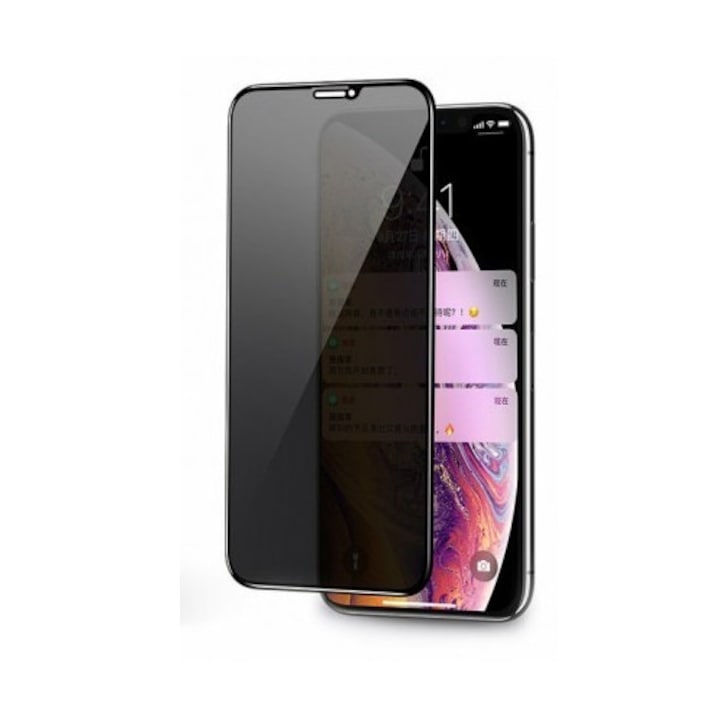 Folie sticla securizata toolsy compatibila cu Xiaomi 11T / 11T Pro, Full Glue, Privacy, Negru