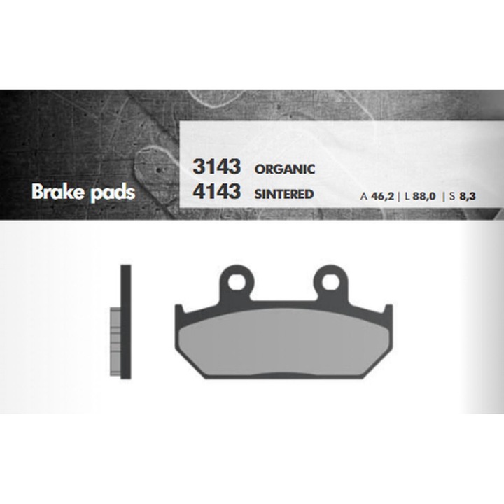 Накладки за спирачки Brenta KH124/2, за Cagiva/Honda, устойчиви на високи температури, ниско ниво на шум, комплект